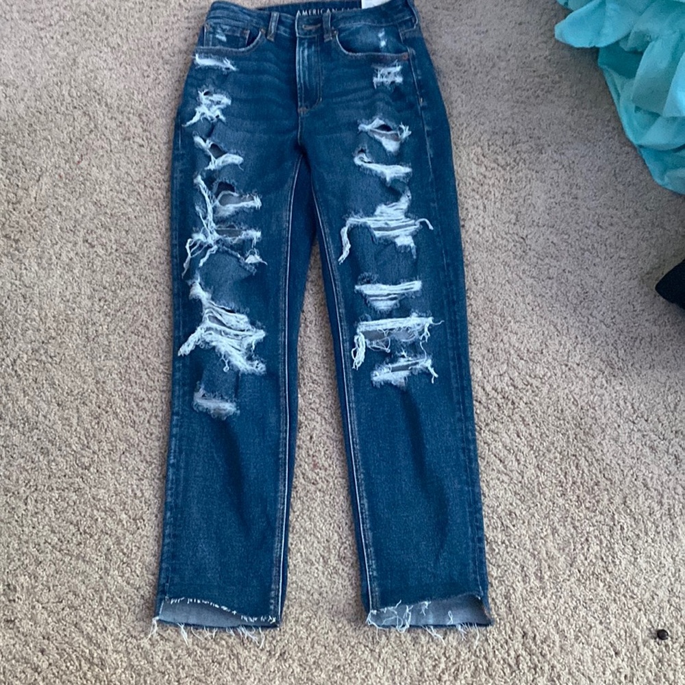 American eagle high rise mom jean